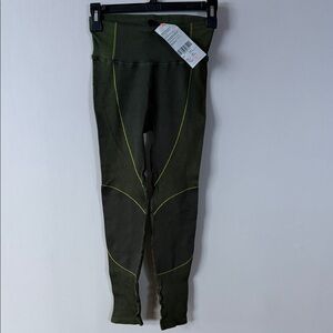 NEW Sweaty Betty Olive Green Speedy Seamless Running Leggings